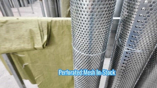 Our factory has sufficient stock of perforated mesh, with real inventory video shooting.